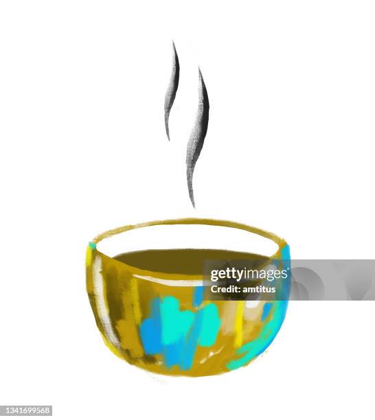 coffee cup paint - coffee splash stock illustrations