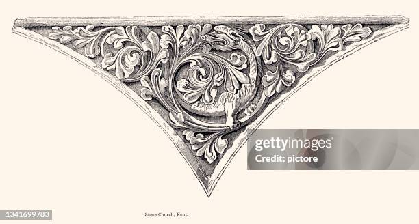 stockillustraties, clipart, cartoons en iconen met medieval ornament : design element   (xxxl) - kent engeland