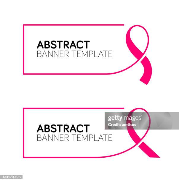 ilustraciones, imágenes clip art, dibujos animados e iconos de stock de letrero de cinta rosa - cáncer tumor