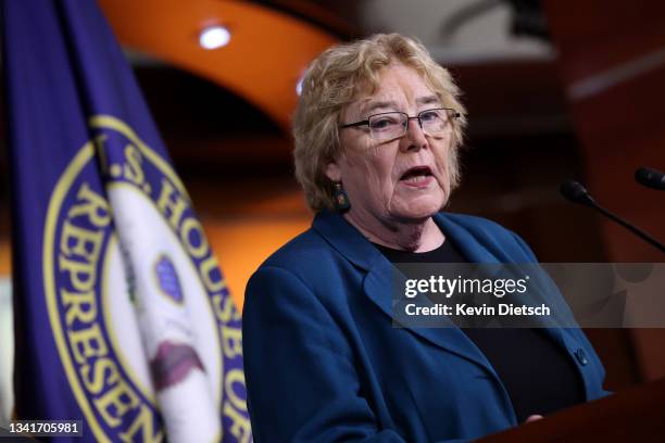 Rep. Zoe Lofgren speaks at a news conference on the Protecting Our Democracy Act, at the U.S. Capitol on September 21, 2021 in Washington, DC. The...