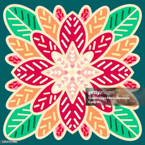 ilustrações de stock, clip art, desenhos animados e ícones de flower tile - nicarágua