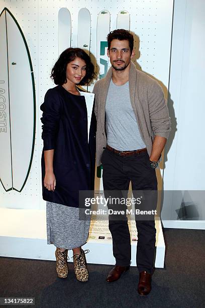Yasmin and David Gandy visit the Lacoste Lounge during the ATP World Finals sponsored by Lacoste at O2 Arena on November 27, 2011 in London, England.