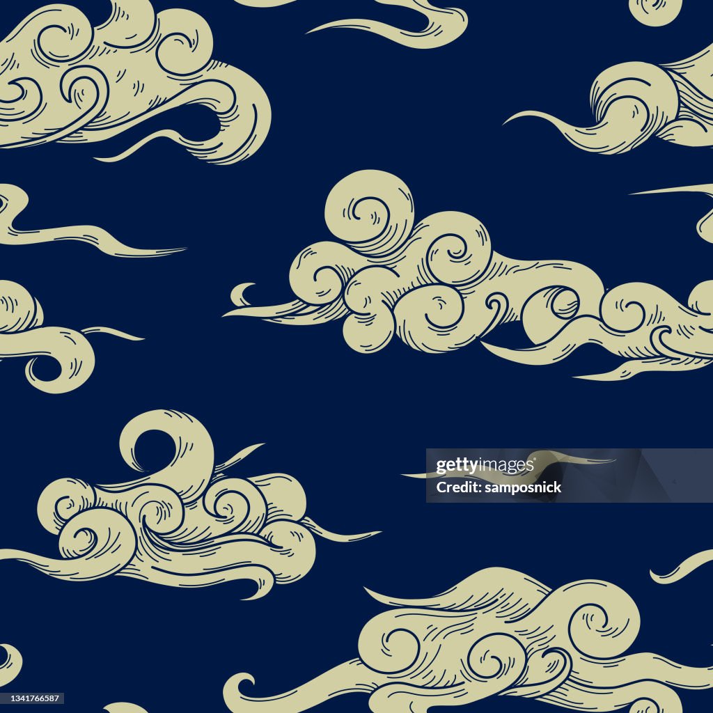 Vector Cloud Lace Pattern Cloud Pattern Vector