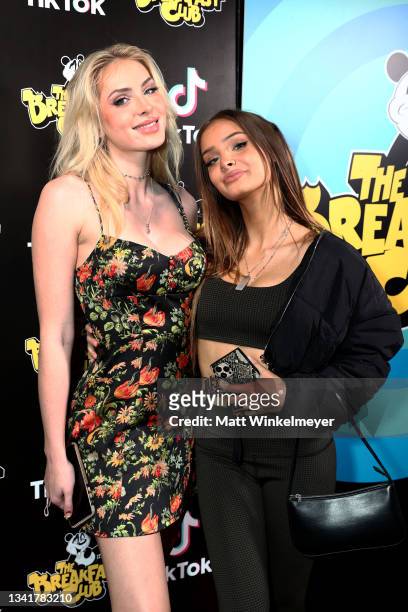 Saxon Sharbino and Brighton Sharbino attend The Breakfast Club Grand Opening at The Breakfast Club on September 21, 2021 in Hollywood, California.