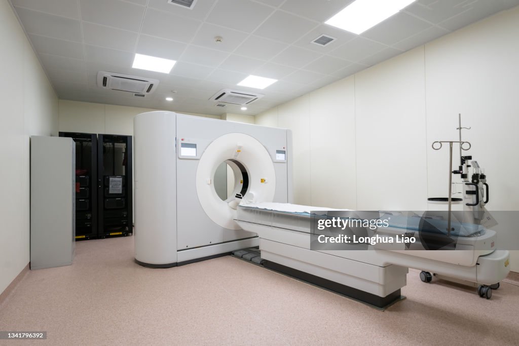 A CT machine in a hospital