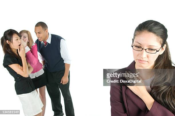 woman excluded from the group stock image - cliqueimages stock pictures, royalty-free photos & images