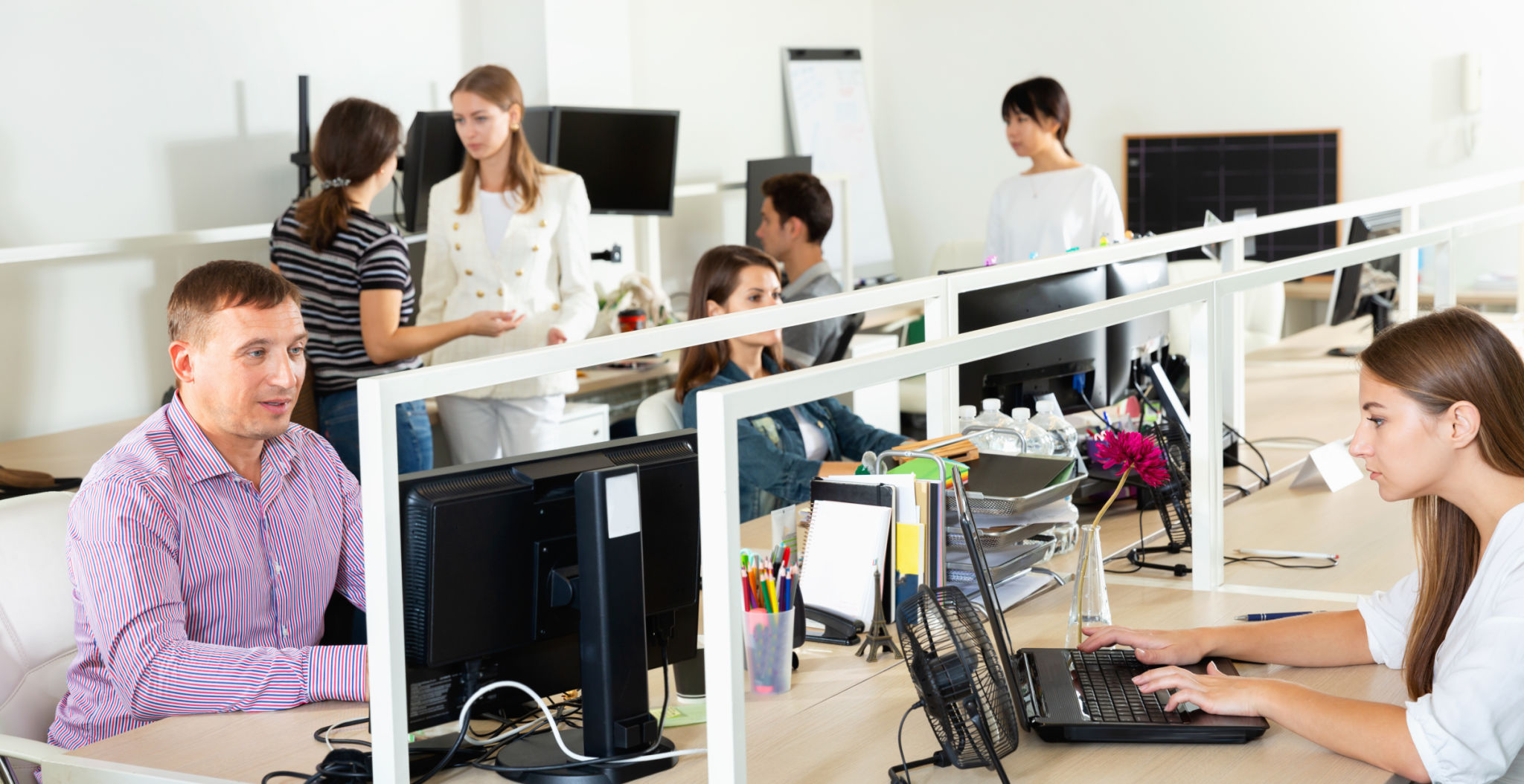 oficina trabajadores