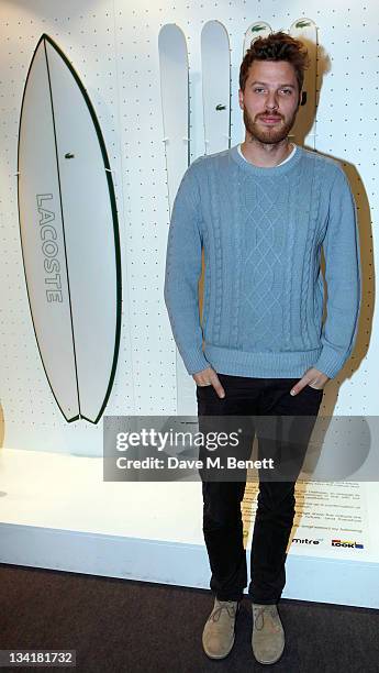 Rick Edwards visits the Lacoste Lounge during the ATP World Finals sponsored by Lacoste at O2 Arena on November 27, 2011 in London, England.