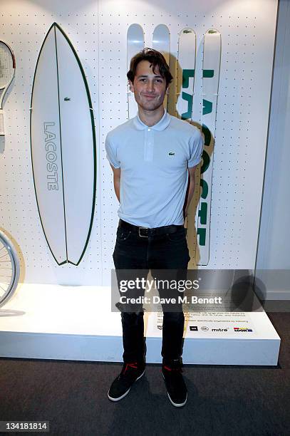 Ben Lloyd- Hughes visits the Lacoste Lounge during the ATP World Finals sponsored by Lacoste at O2 Arena on November 27, 2011 in London, England.