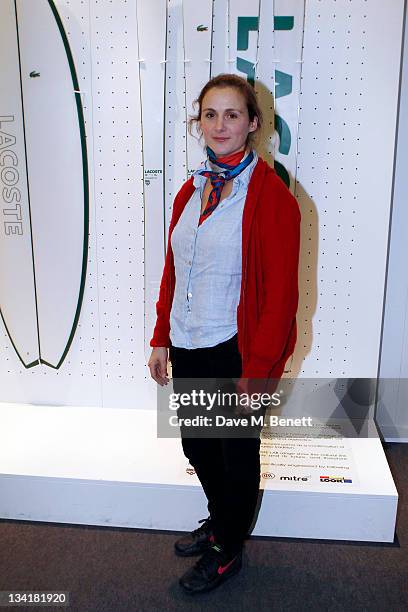 Friend of Jasmine Guinness visits the Lacoste Lounge during the ATP World Finals sponsored by Lacoste at O2 Arena on November 27, 2011 in London,...
