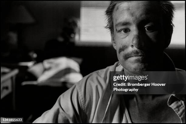 Portrait of an unidentified AIDS in-patient in his room at the Bailey-Boushay House, Seattle, Washington Seattle, Washington, 1997. The facility was...