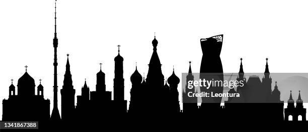 moscow (all buildings are complete and moveable) - kremlin stock illustrations