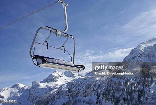 ski lift in the alps - ski lift stock pictures, royalty-free photos & images