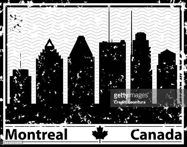 montreal, canada stamp - montreal stock illustrations