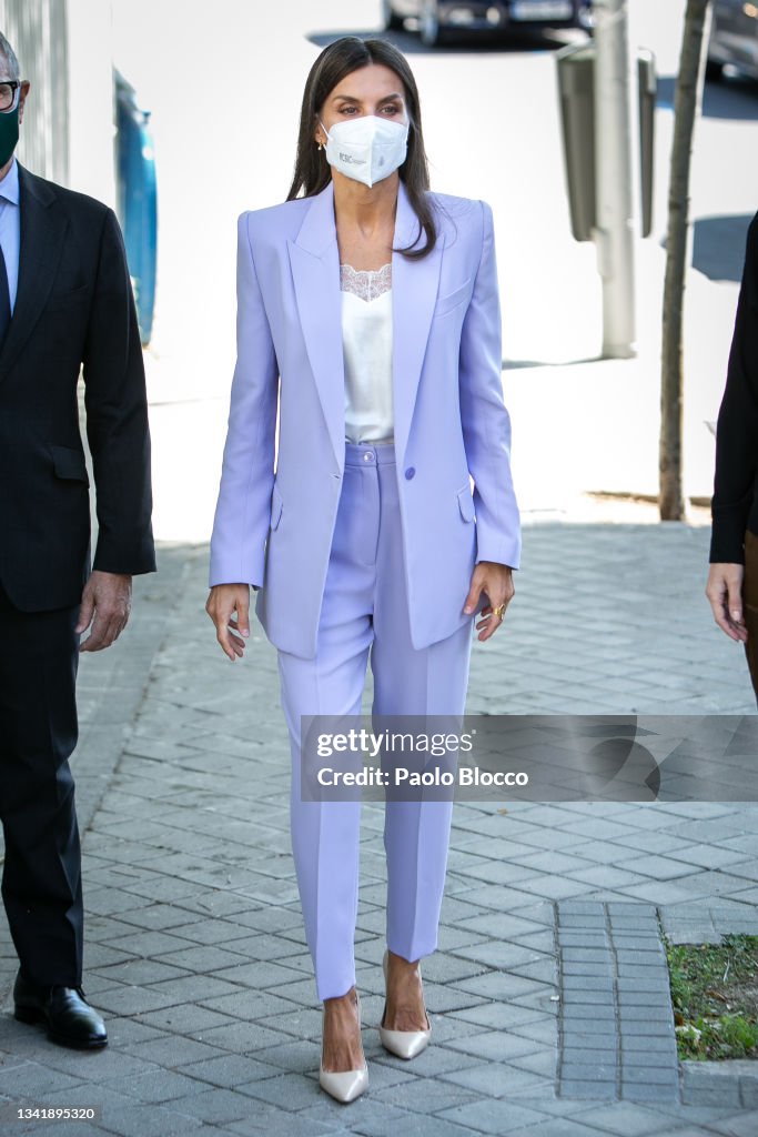 Queen Letizia Attends 'World Cancer Reasearch Day' Event In Madrid