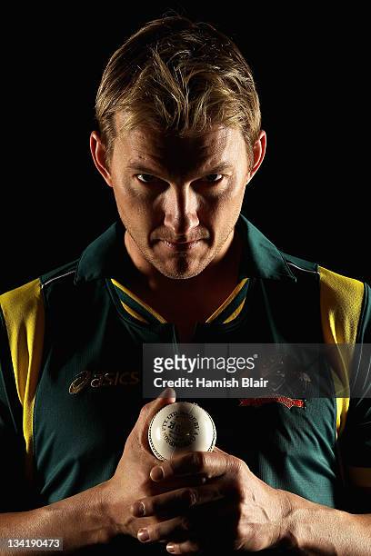 Brett Lee poses during an Australian cricket player portrait session at the Hyatt Regency on July 24, 2011 in Coolum, Australia.