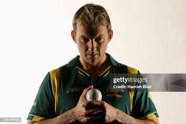 Brett Lee poses during an Australian cricket player portrait session at the Hyatt Regency on July 24, 2011 in Coolum, Australia.