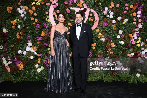 Aurélie Dupont and Alexander Neef attend the Gustavo Dudamel's Inaugural Concert at Opera Garnier on September 22, 2021 in Paris, France.