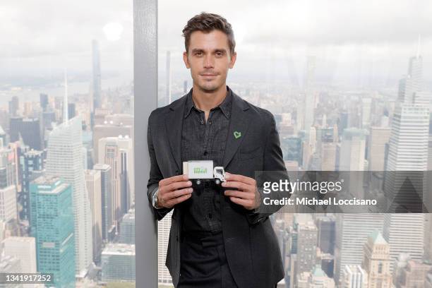 Antoni Porowski visits the Empire State Building to celebrate Hunger Action Month at The Empire State Building on September 22, 2021 in New York City.