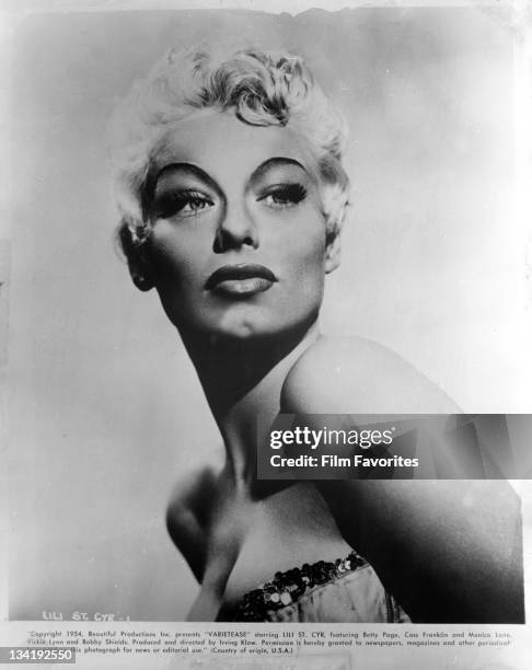 Lily St Cyr publicity portrait from the film 'Varietease', 1954.
