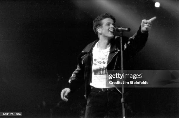 New Kids On The Block perform at the Met Center in Bloomington, Minnesota on January 20, 1990.