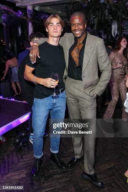 Vas J Morgan celebrates the launch of the sexual wellness brand iPlaySafe App at a VIP party at The Mandrake Hotel on September 22, 2021 in London,...