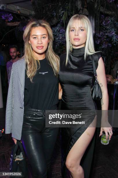 Montana Brown and Lottie Moss celebrate the launch of the sexual wellness brand iPlaySafe App at a VIP party at The Mandrake Hotel on September 22,...