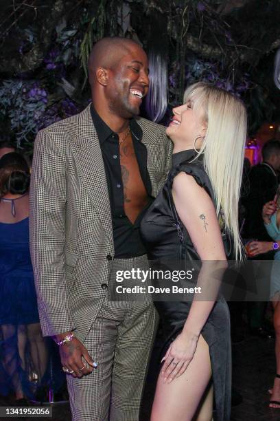 Vas J Morgan and Lottie Moss celebrate the launch of the sexual wellness brand iPlaySafe App at a VIP party at The Mandrake Hotel on September 22,...