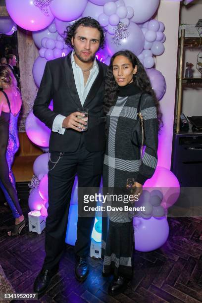 Ciinderella Balthazar and guest celebrate the launch of the sexual wellness brand iPlaySafe App at a VIP party at The Mandrake Hotel on September 22,...