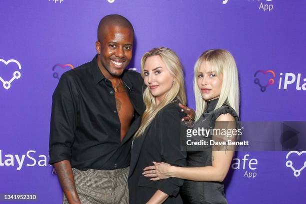 Vas J Morgan, Dawn Miller and Lottie Moss celebrate the launch of the sexual wellness brand iPlaySafe App at a VIP party at The Mandrake Hotel on...