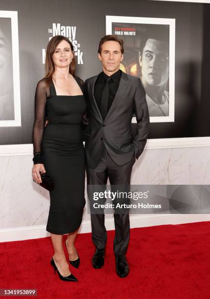 Emily Mortimer and Alessandro Nivola attend the "The Many Saints Of Newark" Tribeca Fall Preview at Beacon Theatre on September 22, 2021 in New York...