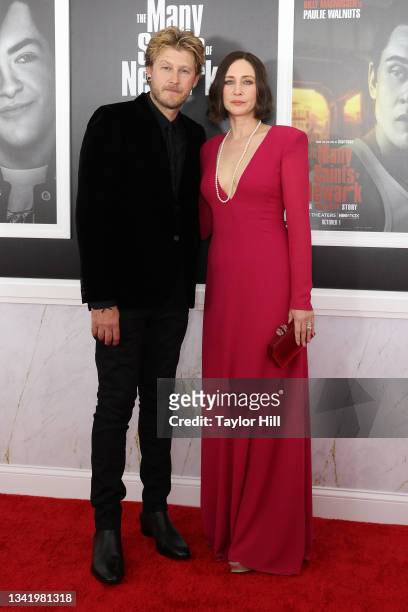 Renn Hawkey and Vera Farmiga attend the premiere of "The Many Saints of Newark" at Beacon Theatre on September 22, 2021 in New York City.