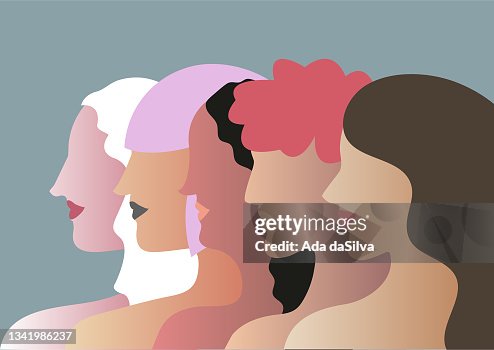Unique people side view image Unique people side view image