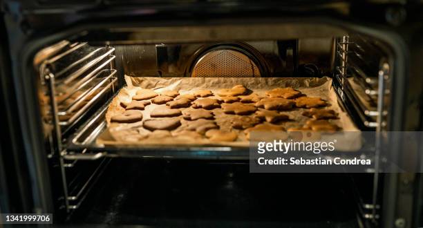 homemade cakes that are burned, oven, kitchen. - pastry cutter stockfoto's en -beelden