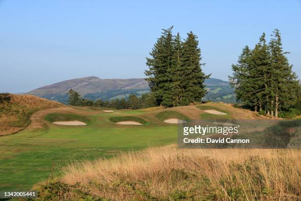 View of the par 4, 14th hole on the Kings Course at Gleneagles on September 01, 2021 in Auchterarder, Scotland.