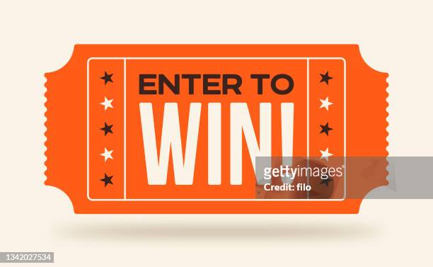 enter to win ticket - competitive advantage stock illustrations