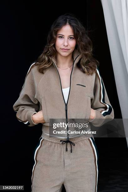 Spanish actress Irene Escolar poses at Maria Cristina Hotel during 69th San Sebastian Film Festival on September 21, 2021 in San Sebastian, Spain.