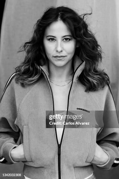 Spanish actress Irene Escolar poses at Maria Cristina Hotel during 69th San Sebastian Film Festival on September 21, 2021 in San Sebastian, Spain.