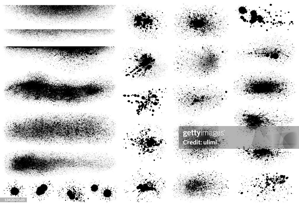 Black paint splatters