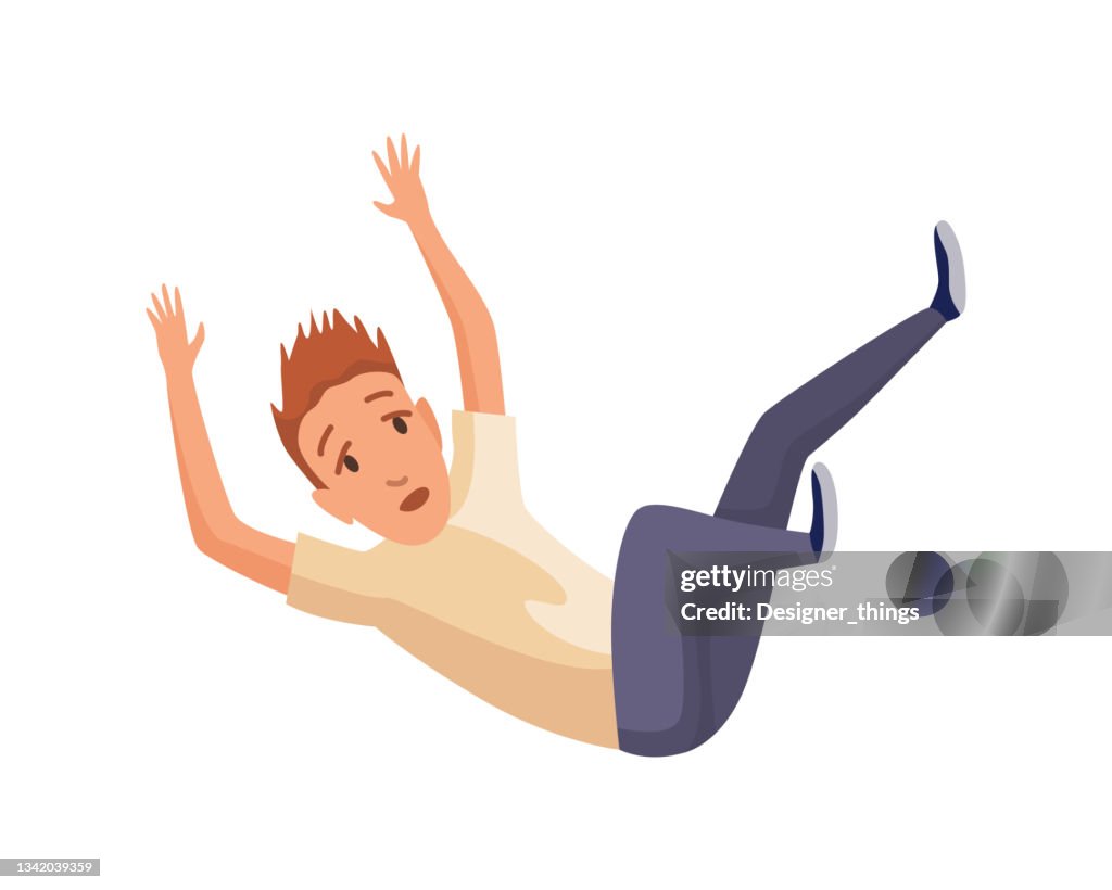 Fallen Man Falling Man Falling Down People Accident Young Men Dangerous Accident ...