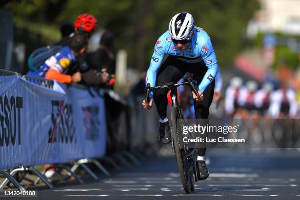 Remco Evenepoel of Belgium during the 94th UCI Road World Championships 2021 - Training / #flanders2021 / on September 23, 2021 in Leuven, Belgium.