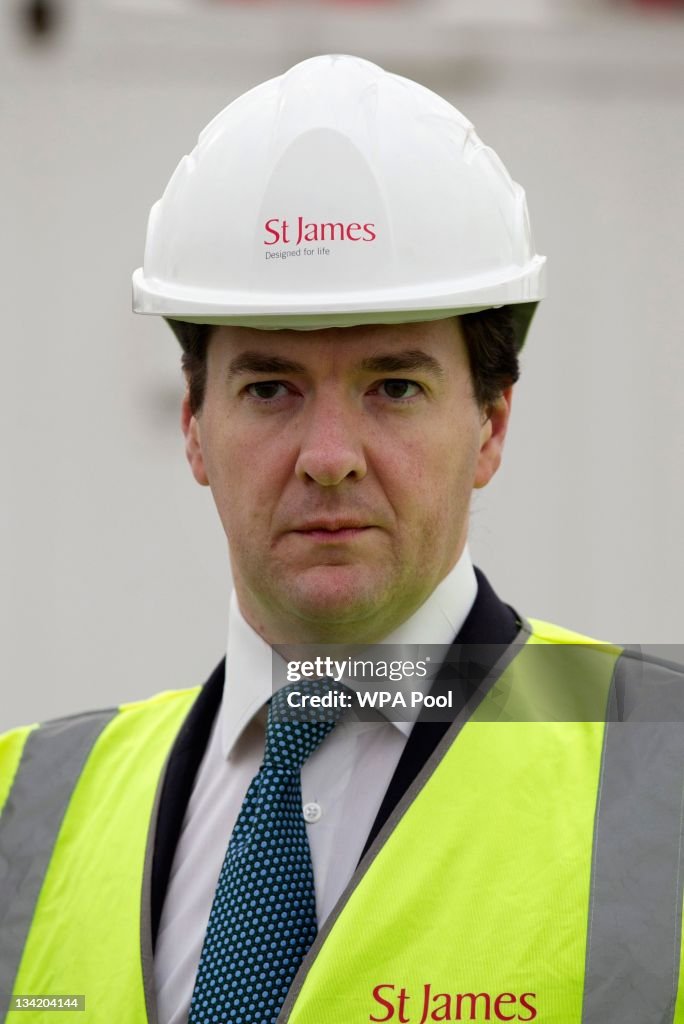 Chancellor Of The Exchequer George Osborne Visits Riverlight Development