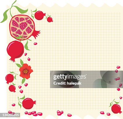 Pomegranate fruit pattern Pomegranate fruit pattern