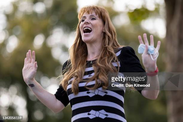 Labour Deputy Leader Angela Rayner visits Lewisham's 'Ladywell Centre' on September 23, 2021 in London, England. Angela Rayner, who was herself a...