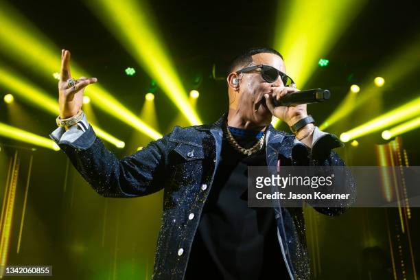 Daddy Yankee performs onstage during Billboard Latin Music Week 2021 at Faena Theater on September 22, 2021 in Miami Beach, Florida.