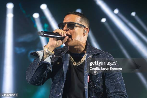 Daddy Yankee performs onstage during Billboard Latin Music Week 2021 at Faena Theater on September 22, 2021 in Miami Beach, Florida.