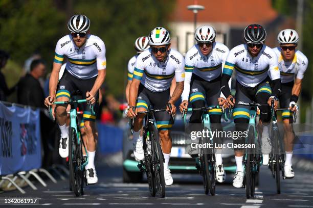 Luke Durbridge of Australia, Caleb Ewan of Australia, Lucas Hamilton of Australia and Michael Matthews of Australia during the 94th UCI Road World...