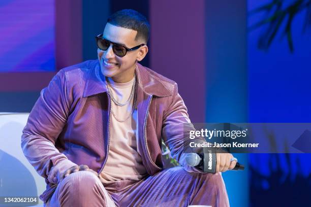 Daddy Yankee attends The Superstar Q + A during Billboard Latin Music Week 2021 at Faena Forum on September 22, 2021 in Miami Beach, Florida.