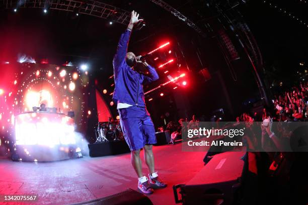 Rapper Common performs at "Club Quarantine Live--D-Nice And Special Guests" as part of the Celebrate Brooklyn! festivals at Prospect Park Bandshell...