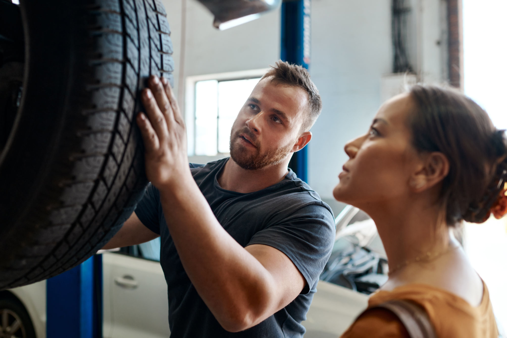 checking tyres